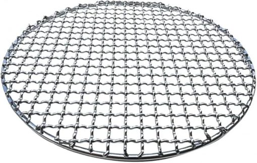 BBQ Stainless Steel Round BBQ Grill Roast Mesh Net Non-Stick Barbecue Baking Pan Accessories(30cm)
