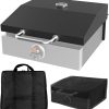 Griddle Lid for Blackstone 17 Inch Adventure Ready 1832 Tabletop Griddle, 1650 Flat Top Grill Station, Hinged Lid Hard Cover with Carry Bag and Cover for Blackstone Flat Top Grill