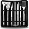 3 Piece Grill Set BBQ Accessories – Tongs, Spatula & Fork Utensils – Heavy Duty Stainless Steel Barbecue Grilling Accessories & Tools with Solid Sturdy Handles 4