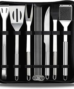 KANDUO Heavy Duty BBQ Grilling Tool Sets, Stainless-Steel Barbecue Accessories Kit with Portable Bag, Grilling Tools for Outdoor or Family Barbecue - Perfect Grill Gifts for Men