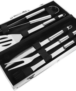 KESYOO Stainless Steel Grill Tool Set BBQ Tools Storage Box for Outdoor Grilling