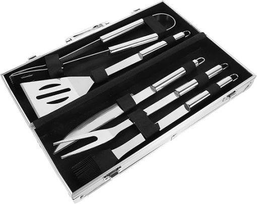 KESYOO Stainless Steel Grill Tool Set BBQ Tools Storage Box for Outdoor Grilling