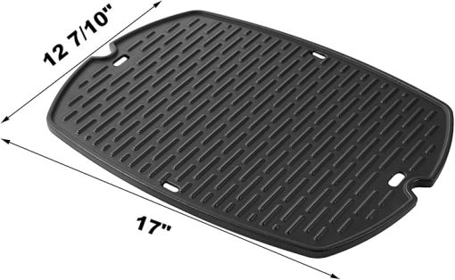 7582 Griddle Replacement Parts for Weber Q1200 Q1000 Q1400 Q120 Q140 Q100 Cast Iron Full Size Griddle Reversible Flat Top Grill Griddle Insert Plate 6558 Weber Q 100/1000 Series 51010001 Grill Parts - Image 2