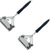 Heavy Duty Hairless Spiral Grill Brush with Scraper for Outdoor Grilling, Steam, Oversized Handle, Dishwasher Safe, Tool Accessory, Grill Cooking Clean Tool 17 Inch