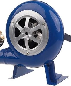 Manual Iron Gear BBQ Blower, Iron Gear Popcorn Fan Manual Fan, Hand BBQ Air Blower Fast Fire Starter, Portable Manual Hand Crank Bellows, for Outdoor Barbecue Charcoal Grills Stove Accessories(80W)