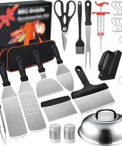 Rust Steel Barbecue Tools Pot Cover Shovel Set Barbecue Set Hamburger Press Meat Plate Seasoning
