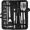 Outdoor Grill Cart with Storage & Spice Rack,Rolling BBQ Table with Tool Hooks, Mobile Bar Cart for Backyard,Deck,Garden (Patio Furniture & Grilling Accessories) (1 Door) 3