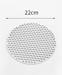 Reusable barbecue net,Bbq grill rack, Bbq Grill Rack Round Stainless Mesh,Stainless Steel Round Grill Net, BBQ Mat Carbon Furnace Steam Nets Barbecue Rack,for Outdoor Camping Picnic Tool(22CM) 2