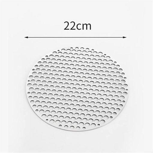 Reusable barbecue net,Bbq grill rack, Bbq Grill Rack Round Stainless Mesh,Stainless Steel Round Grill Net, BBQ Mat Carbon Furnace Steam Nets Barbecue Rack,for Outdoor Camping Picnic Tool(22CM) - Image 2