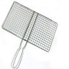 Barbecue Basket Cylinder Grill Basket Rolling Grilling Basket Portable Camping Barbecue BBQ Tools BBQ Grill Accessories with Hook Fork for Vegetables Fish (Stainless steel 2) 4
