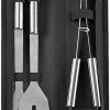Rust Steel Barbecue Tools Pot Cover Shovel Set Barbecue Set Hamburger Press Meat Plate Seasoning 4
