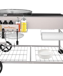 Grill Table for Weber 22" &18" Original Kettle, for Weber Grill Table, Stand Cart for JumboJoe Master-Touch Charcoal Outdoor Prep Performer Charcoal Accessories for Outside
