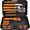 9PCS BBQ Grill Tools Set with Extra Thick Stainless Steel Spatula, Fork, Complete Barbecue Accessories Kit with Portable Bag – Perfect Grill Gifts for Men 4