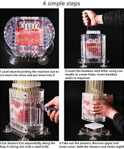 Barbecue Skewer Kebab Maker Box 49 Holes BBQ Grill Accessories Tools Brochettes BBQ Meat Skewer Machine Kebab Maker 2