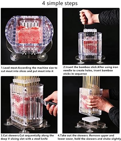 Barbecue Skewer Kebab Maker Box 49 Holes BBQ Grill Accessories Tools Brochettes BBQ Meat Skewer Machine Kebab Maker 2 Barbecue Skewer Kebab Maker Box 49 Holes BBQ Grill Accessories Tools Brochettes BBQ Meat Skewer Machine Kebab Maker - Image 2