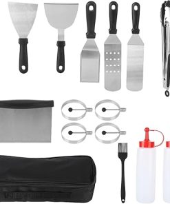 Stainless Steel Griddle Accessories NonStick BBQ Tool Set Barbecue Grilling Tool for Kitchen
