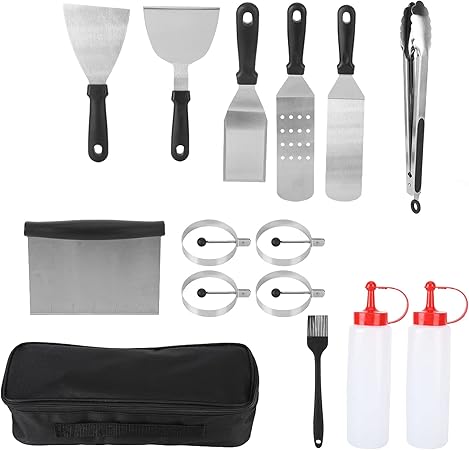 Stainless Steel NonStick BBQ Tool Set Griddle Accessories Barbecue Grilling for Kitchen Outdoor Stainless Steel NonStick BBQ Tool Set Griddle Accessories Barbecue Grilling for Kitchen Outdoor