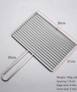 Stainless Steel Barbecue Mesh Clip, Grilled Fish, Vegetable Clip, BBQ Tool with Rounded Design for Indoor, Outdoor Use 2