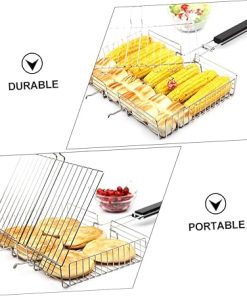 Stainless Steel Grill Barbecue Rack for Outdoor Picnic Camping Portable Foldable Bbq Tool Strong Heat Break Resistance 2