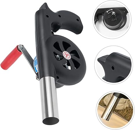 Happyyami 2pcs Grill Accessories Handheld Blower Fan BBQ Hand Crank Air Blower Outdoor 2 Happyyami 2pcs Grill Accessories Handheld Blower Fan BBQ Hand Crank Air Blower Outdoor - Image 2