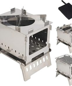 BBQ Grill Outdoor Outdoor Indoor Barbecue Charcoal Grill Barbecue Stove Stainless Steel Portable BBQ Grill Rack Outdoor Camping Hiking Picnic Cooking Tool Barbecue Accessories
