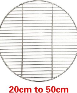 Baking Supplies, Grids Grates 304 Stainless Steel Round BBQ Grill Mesh Home Roast Nets Bacon Grill Tool Iron Nets Barbecue Accessories BBQ Mat Grid(35cm Diameter) 2
