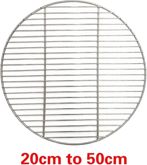BBQ Grill Mesh 304 Stainless Steel round BBQ Grill Mesh Home Roast Nets Bacon Grill Tool Iron Nets barbecue accessories non-stick BBQ Mat Grid(23cm Diameter) - Image 2