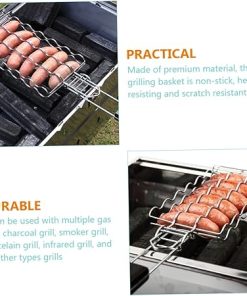 Barbeque Tools for Grilling BBQ Tongs Grill Rack Meat Grilling Net Steak Fish BBQ Accessories 2