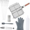 Stainless Steel BBQ Tool Set – Portable Outdoor Barbecue Combination with Storage Bag for Grilling Enthusiasts(18-Piece Set) 4