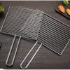 Stainless Steel Barbecue Mesh Clip, Grilled Fish, Vegetable Clip, BBQ Tool with Rounded Design for Indoor, Outdoor Use