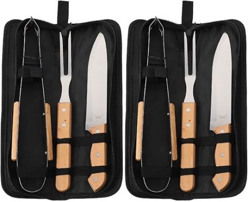2 Sets Grilling Meat Turner Supplies Kit Backyard Cutter for Storage Outdoor Heavy Utensils Fork Barbecue Accessories and Beef Kitchen Tongs Portable Tools Grill BBQ Duty Indoor