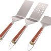 Current® Griddle Tool Set, 3-Piece Stainless Steel Kit with Solid & Slotted Spatula and Heavy-Duty Scraper, Heat-Resistant, Outdoor & Grilling Accessories for Flat Tops, BBQ and Camping