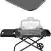 Grill Stand Cast Iron Griddle for Ninja Outdoor Grill, Grill Cart Collapsible Outdoor Grill Stand Griddle Plate Flat Top Griddle Compatible with Ninja Woodfire Outdoor Grill