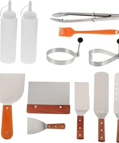 MERRYHAPY Barbecue Tool Present Set 12pcs BBQ Tools Accessories Portable Grill Utensils Stainless Steel Outdoor Barbecue Kit