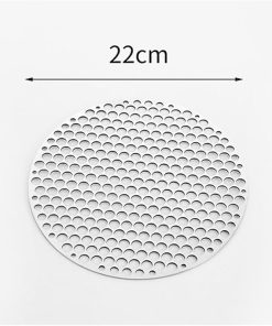 Baking Supplies, Stainless Steel Round BBQ Net Grill Mesh Roast Nets Bacon Grill Tool Iron Nets Camping Barbecue Accessories Non-Stick Grid Rack(22cm) 2