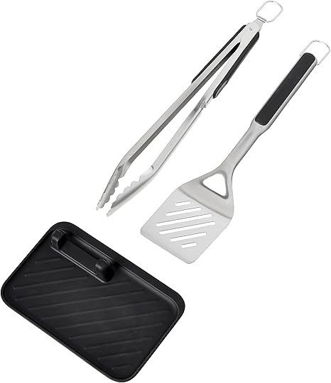 OXO Good Grips Grilling Tools, 3pc Set + Cold Clean Grill Brush 2 OXO Good Grips Grilling Tools, 3pc Set + Cold Clean Grill Brush - Image 2