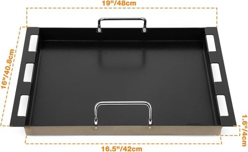 Onlyfire BBQ Griddle for Weber Genesis 2022 Series Gas Grills, Ceramic Coated Nonstick Flat Top Griddle Replacement for Weber Crafted Frame Kit, Black - Image 2