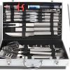32-Piece Deluxe BBQ Grill Tool Set with Aluminum Carrying Case & Thermometer, Stainless Steel Accessories for Camping & Backyard