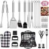 Barbecue Tool Set Cloth Bag Set of 29 Pieces