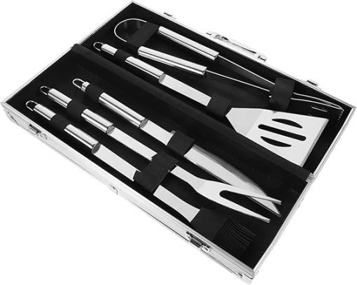 11pc Stainless Steel Grill Tool Set BBQ Utensils Storage Box Outdoor Grill Kit BBQ Tools for Camping