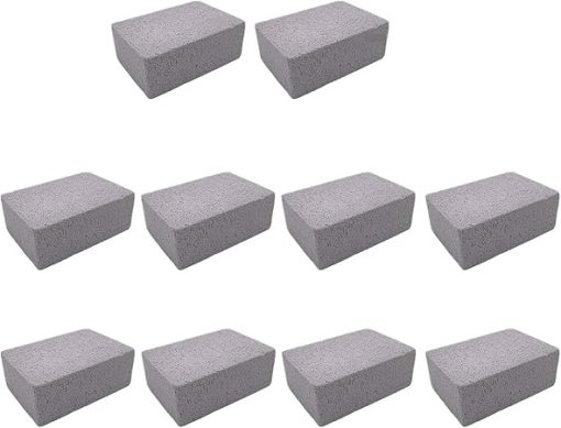 1/5/10PCS BBQ Grill Cleaning Brush Brick Block Barbecue Cleaning Stone Pumice Brick for Barbecue Rack Outdoor Kitchen BBQ Tools(10PCS)