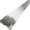 50cm Stainless Steel BBQ Skewer Barbecue Tool Spring Handle Kebab Flat BBQ Needle Outdoor Picnic Accessories 10pcs