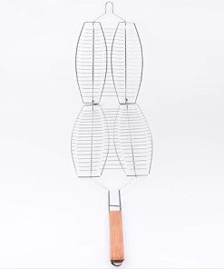 Barbecue Grilling Basket,Grilled Fish Clip Stainless Steel Barbecue Tool Barbecue Accessories 2