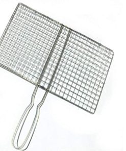 MaGiLL Home Barbecue Grilling Basket,Grilled Fish Clip with Handle Bar Bar Net Clip Stainless Steel Barbecue Accessories Barbecue Tool