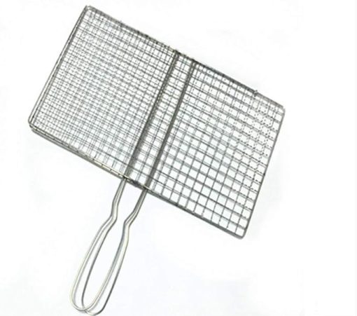 MaGiLL Home Barbecue Grilling Basket,Grilled Fish Clip with Handle Bar Bar Net Clip Stainless Steel Barbecue Accessories Barbecue Tool
