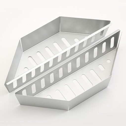Stainless Steel Charcoal Basket, Char-Basket Coal-Briquettes Holder for Even Heat Charcoal Briquette Holder Outdoor BBQ Tool & Accessories 2PCS