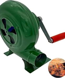 Manual Iron Gear BBQ Blower - Hand Crank Blacksmith Forge Blower, Iron Gear Popcorn Fan Manual Fan, Grill Fire Starter Flame Exciter, Metal Fan Blade, for Camping Outdoor Barbecue Accessories(200W)