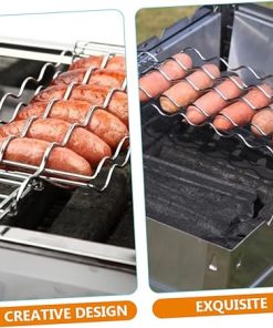 Grill Kit for Outdoor Grill BBQ Mesh Rack Stainless Steel Barbecue Tool Great for Sausage Me 2
