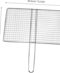 BESPORTBLE BBQ Grill Accessories Beef Grilling Mesh Round Grill Grate Stainless Steel for Outdoor Cooking 2