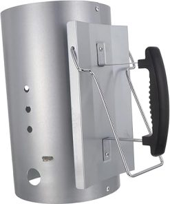 Outdoor BBQ Tool Fast Barrel Efficient Chimney Starter for Durable Heat Resistant Handle for Grilling and Camping